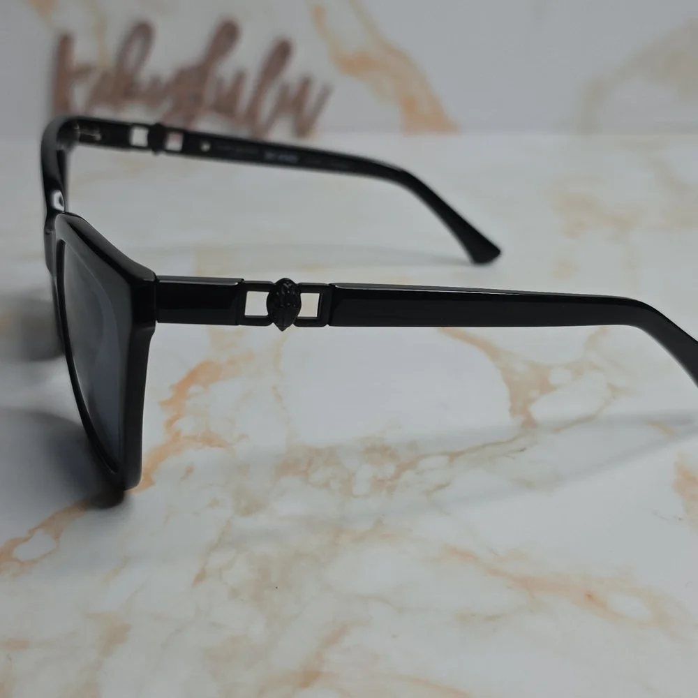 Kurt Geiger Black Square Polarized Sunglasses New